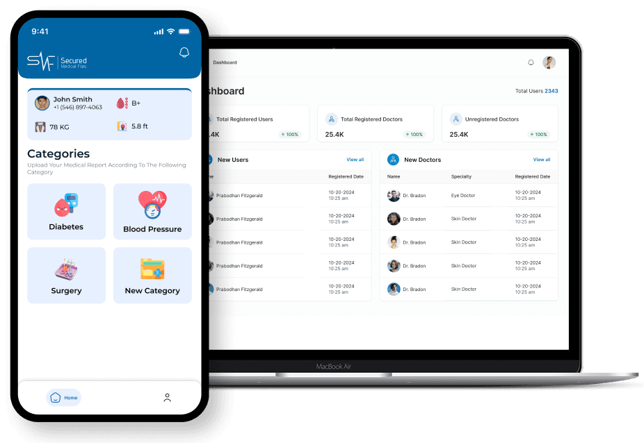 SMFmed — patient records and AI summary view
